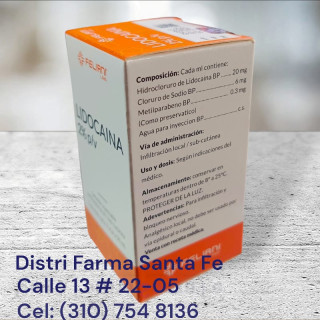 LIDOCAINA 2% SOLUCION INYECTABLE X 50 ML