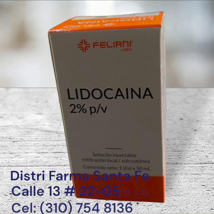 LIDOCAINA 2% SOLUCION INYECTABLE X 50 ML