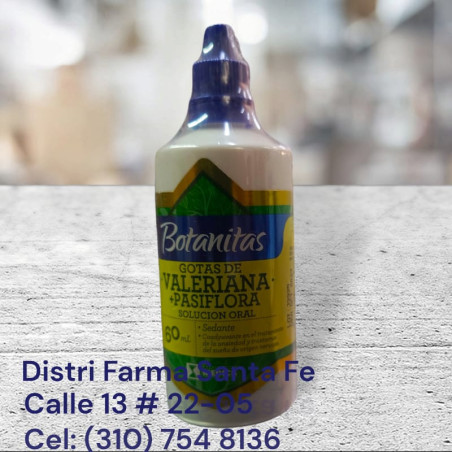 VALERIANA + PASIFLORA  BOTANITAS FRASCO X 60ML