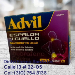 ADVIL ESPALDA Y CUELLO X 20 CAPSULAS (MORADO)