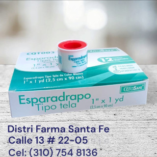 ESPARADRAPO (BLANCO) 1"X1 YARDA X 12 ROLLOS