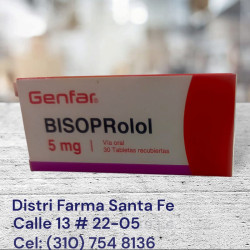 BISOPROLOL GENFAR 5MG X 30 TABLETAS