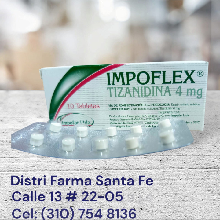 IMPOFLEX X 10 TABLETAS (TIZANIDINA 4MG)