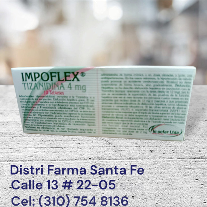 IMPOFLEX X 10 TABLETAS (TIZANIDINA 4MG)