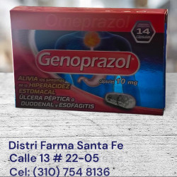 GENOPRAZOL 10MG X 14 CAPSULAS (OMEPRAZOL)