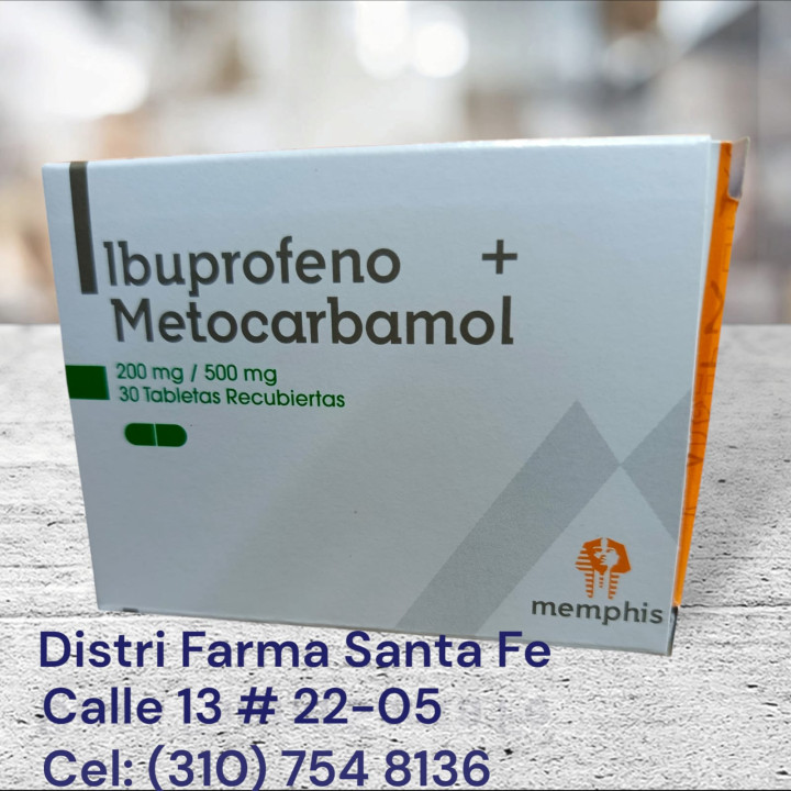 IBUPROFENO + METOCARBAMOL MEMPHIS X 30 TABLETAS