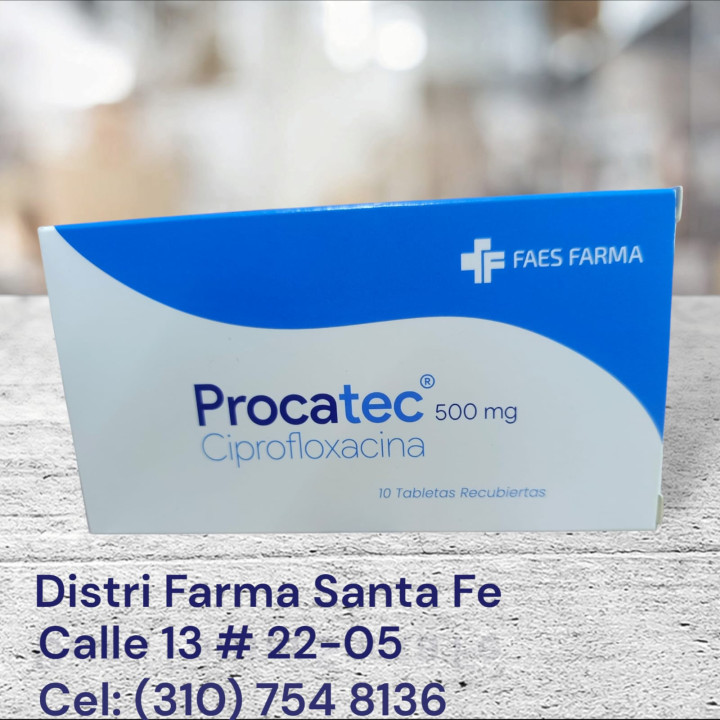 PROCATEC 500MG X 10 TABLETAS (CIPROFLOXACINA)