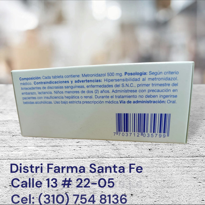 METRONIDAZOL COASPHARMA 500MG X 100 TABLETAS