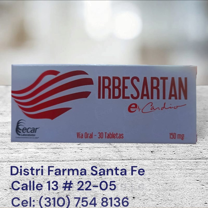 IRBESARTAN 150MG X 30 TABLETAS (ECAR)