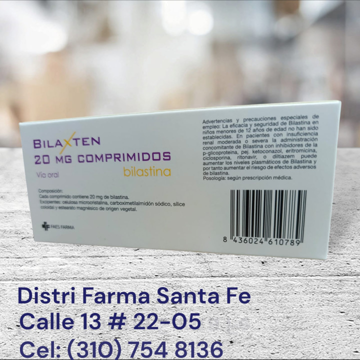 BILAXTEN 20MG COMPRIMIDOS (BILASTINA)