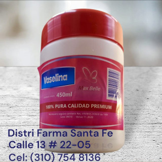 VASELINA PURA  MAX BELLE TAPA ROJA X 470G
