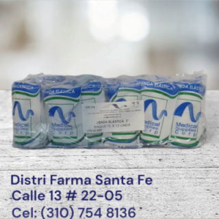 VENDA ELASTICA 3" X 5 YARDAS (COLOR BLANCO)