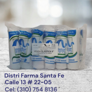 VENDA ELASTICA 5" X 5 YARDAS (COLOR BLANCO)