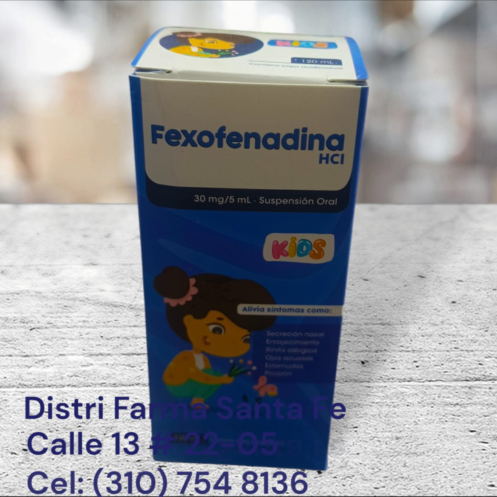 FEXOFENADINA KIDS 30MG75ML X 120ML