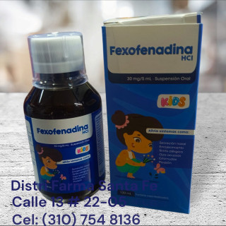 FEXOFENADINA KIDS 30MG75ML X 120ML