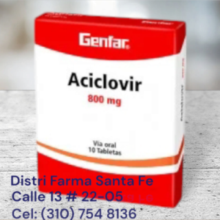 ACICLOVIR GENFAR 800MG X 10 TABLETAS