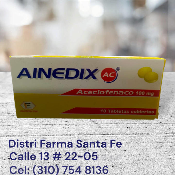 AINEDIX AC X 10 TABLETAS (ACECLOFENACO 100MG)