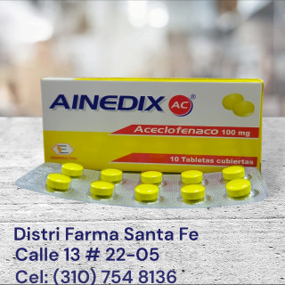 AINEDIX AC X 10 TABLETAS (ACECLOFENACO 100MG)