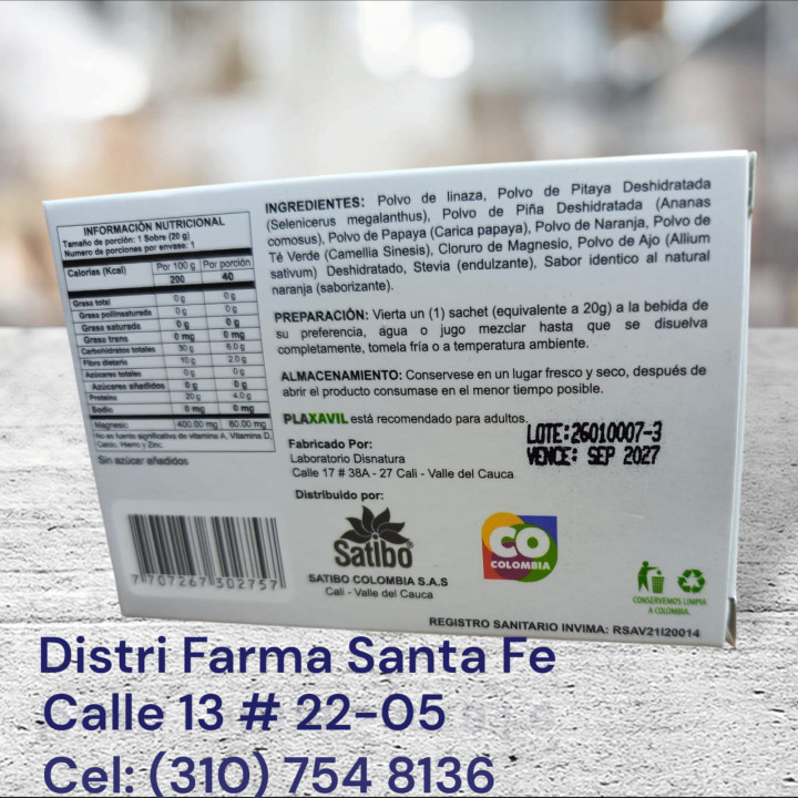 PLAXAVIL 20GR X 2 SOBRES (PURGANTE NATURAL)