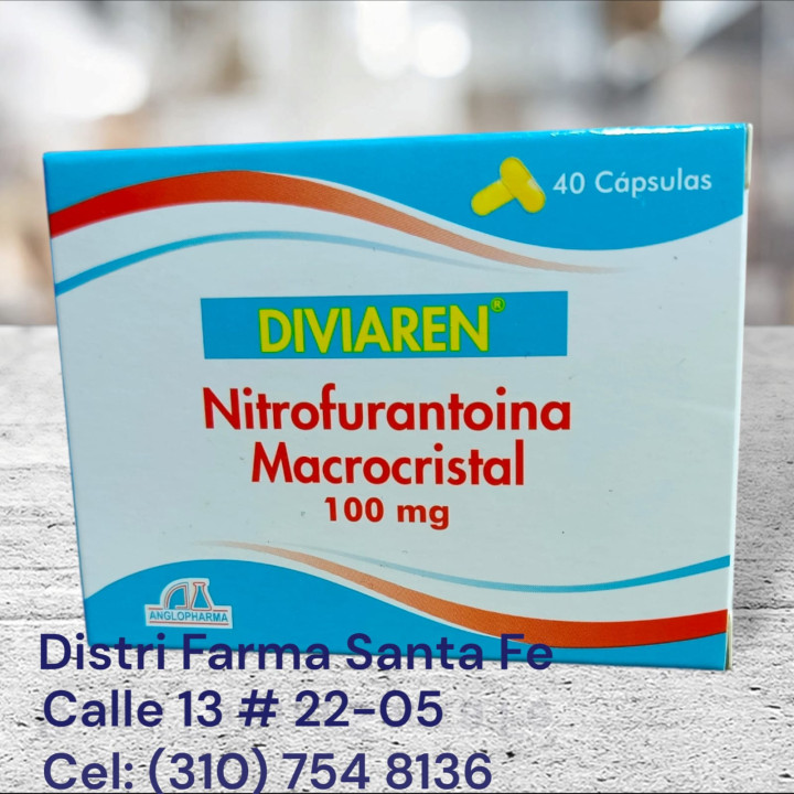 DIVIAREN100MG X 40 CAPSULAS (NITROFURANTOINA)