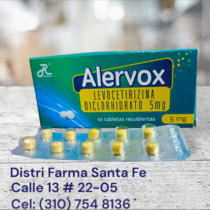 ALERVOX 5MG (LEVOCETIRIZINA) X 10 TABLETAS