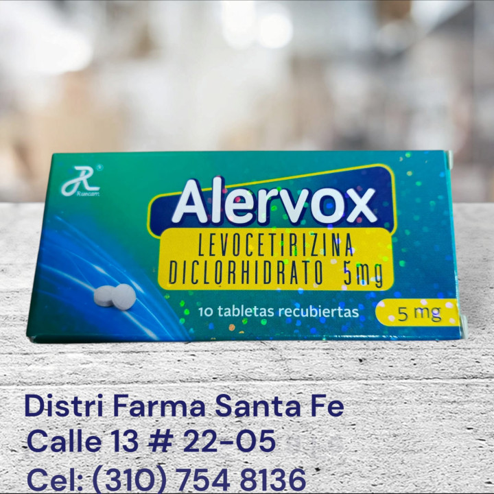 ALERVOX 5MG (LEVOCETIRIZINA) X 10 TABLETAS