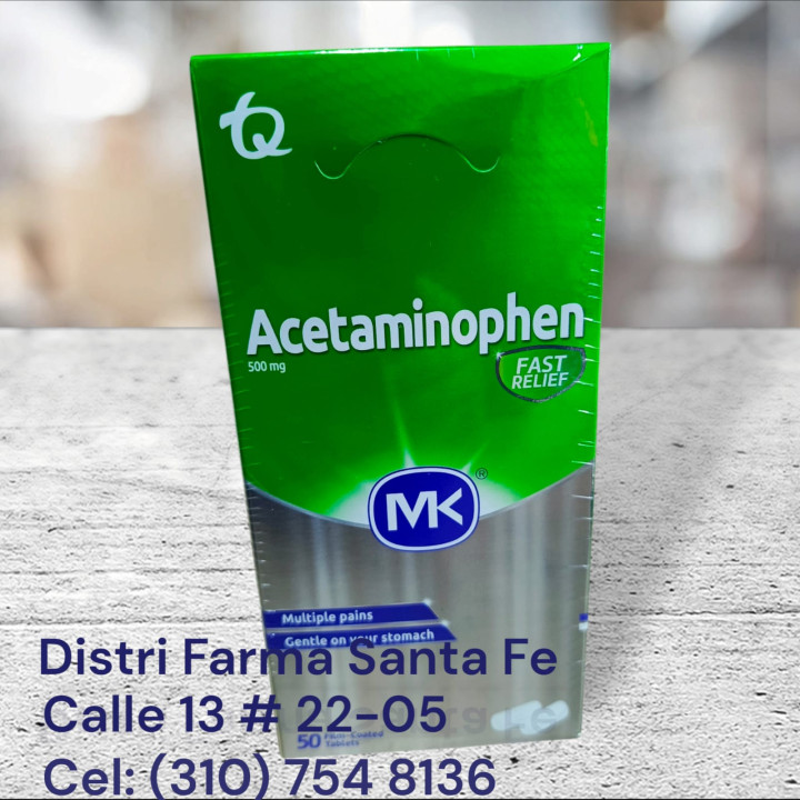 ACETAMINOFEN MK 500MG X 50 TABLETAS + OFERTA