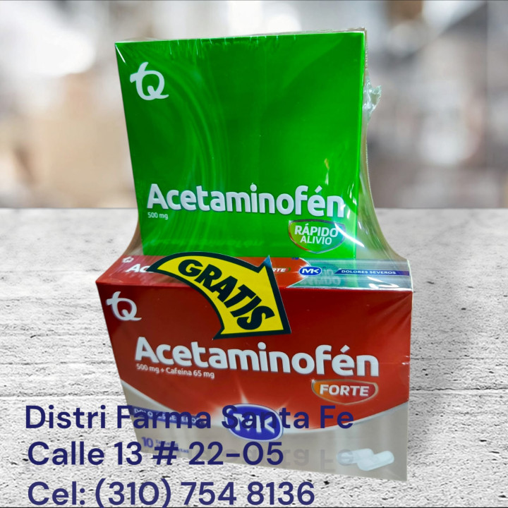 ACETAMINOFEN MK 500MG X 50 TABLETAS + OFERTA