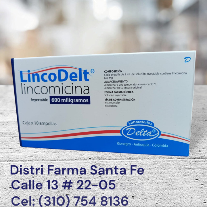 LINCOMICINA (LINCODELT) 600MG  X 10 AMPOLLAS
