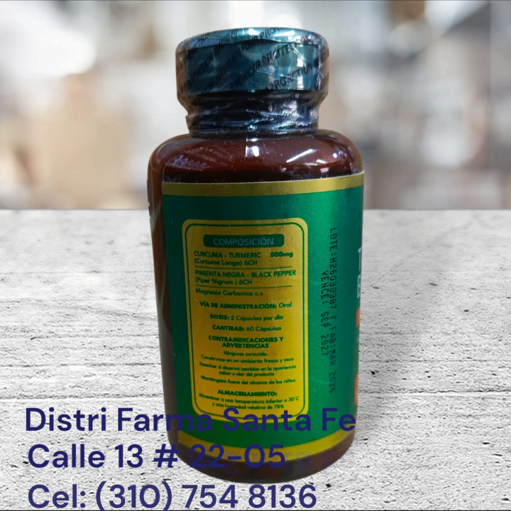 FRASCO DE TURMERIC X 60 CAPSULAS