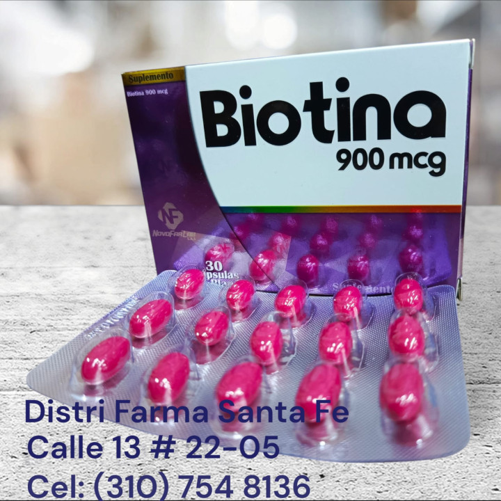BIOTINA 900MCG X 30 CAPSULAS (CAJA)