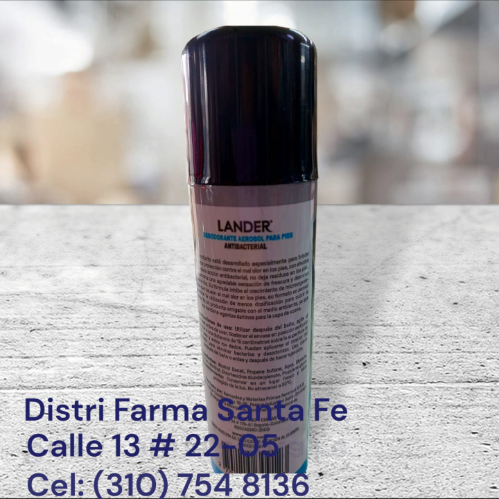 LANDER DESODORANTE PARA PIES AEROSOL X 260ML (IVA)