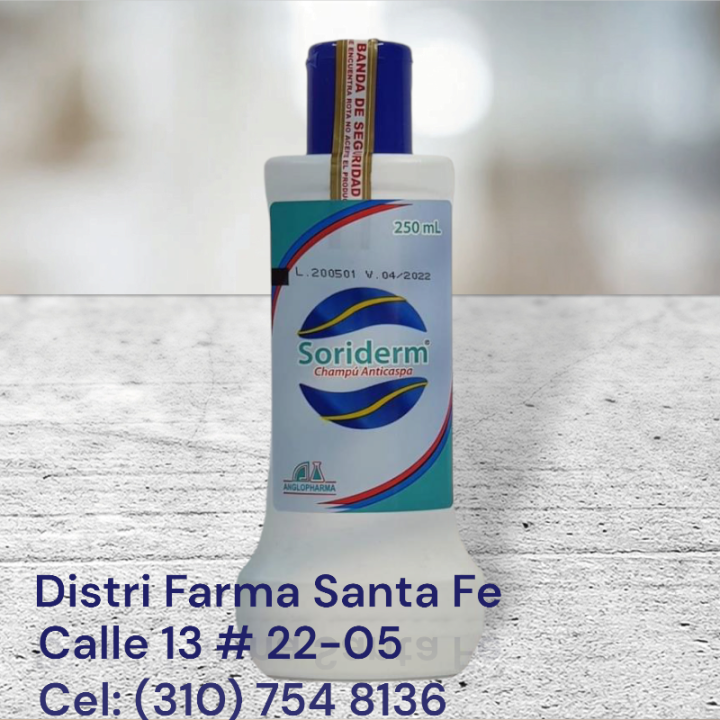 SHAMPOO SORIDERM FRASCO  X 250ML