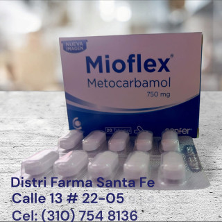 MIOFLEX 750MG X 20 TABLETAS (METOCARBAMOL)