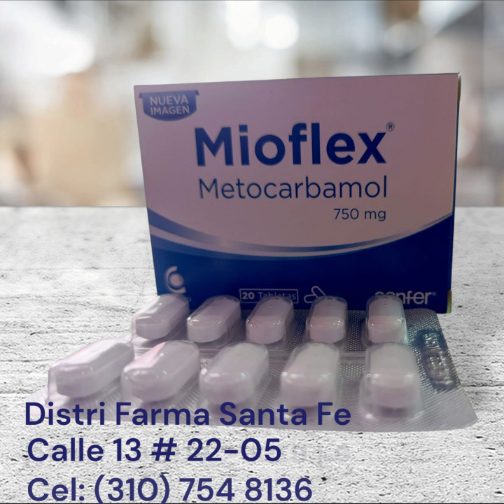 MIOFLEX 750MG X 20 TABLETAS (METOCARBAMOL)