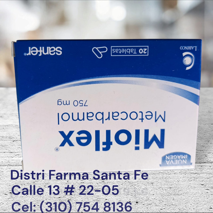 MIOFLEX 750MG X 20 TABLETAS (METOCARBAMOL)