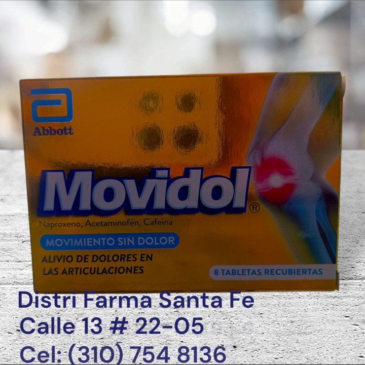 MOVIDOL X 8 TABLETAS