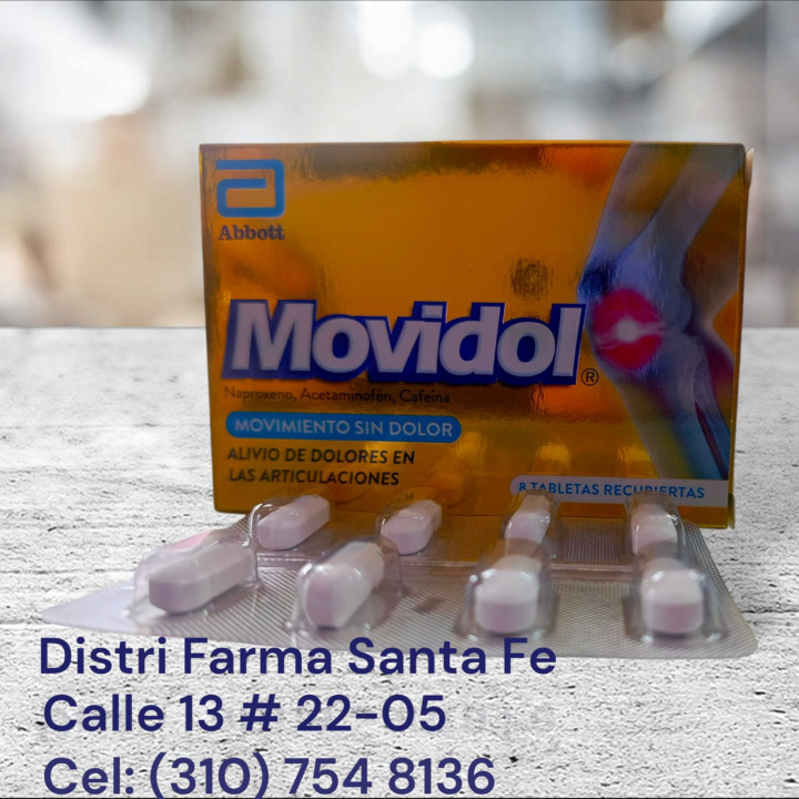 MOVIDOL X 8 TABLETAS