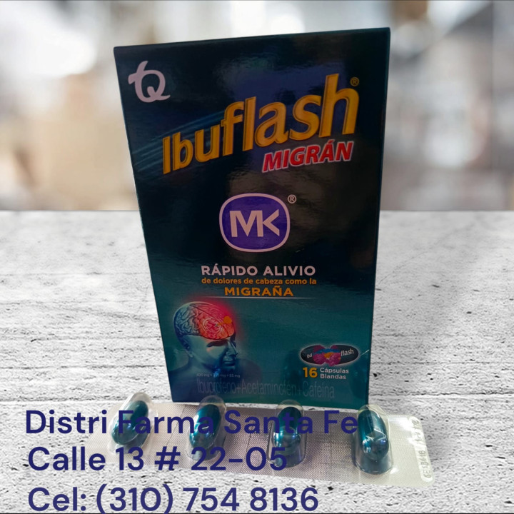 IBUFLASH MIGRAN MK X 16 CAPSULAS (TQ)