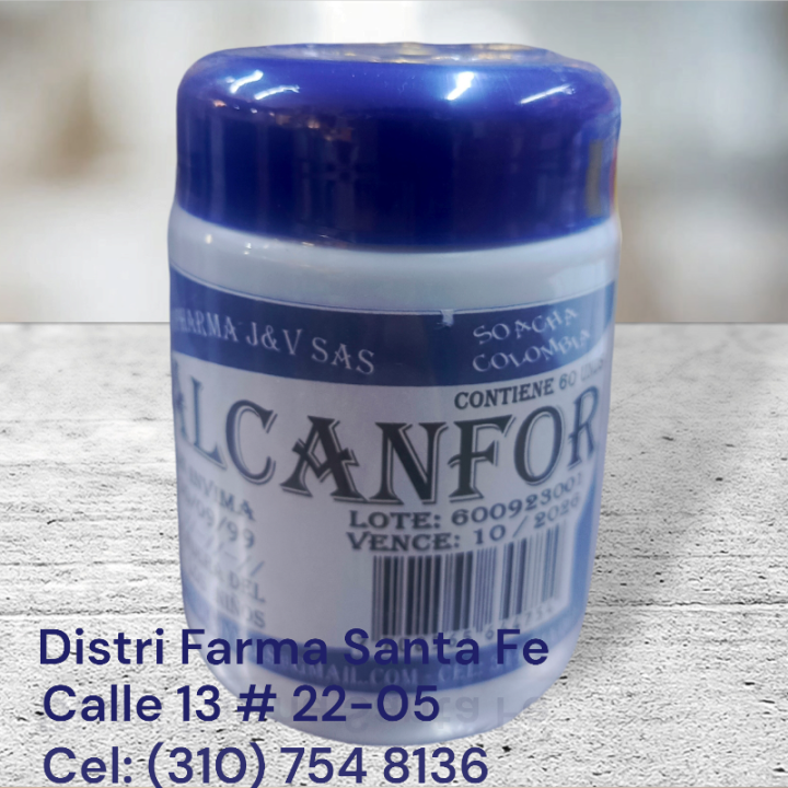 ALCANFOR FRASCO X 60 TABLETAS