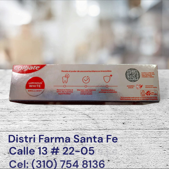 CREMA DENTAL COLGATE LUMINOUS WHITE X 125ML (IVA)