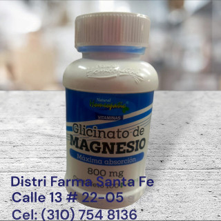 GLICINATO DE  MAGNESIO 800MG X 100 CAPSULAS