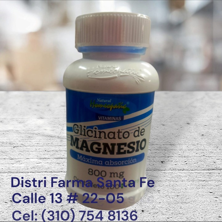 GLICINATO DE  MAGNESIO 800MG X 100 CAPSULAS