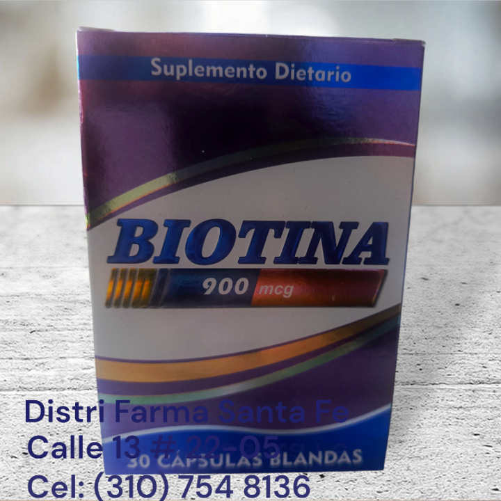BIOTINA 900MCG X 30 CAPSULAS (CAJA)  (IVA)