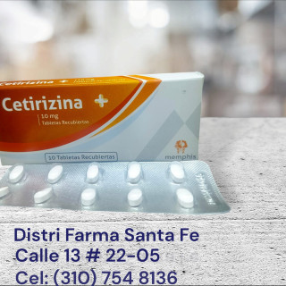 CETIRIZINA MEMPHIS 10MG X 10 TABLETAS