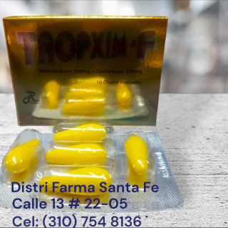 TROPXIM - F X 10 OVULOS (METRONIDAZOL CLOTRIMAZOL)