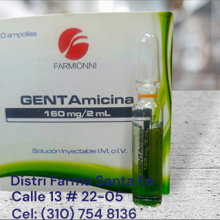 GENTAMICINA FARMIONNI 160MG X 10 AMPOLLAS