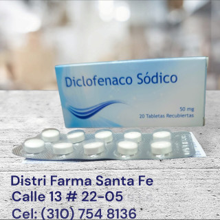 DICLOFENACO COASPHARMA  50MG X 20 TABLETAS