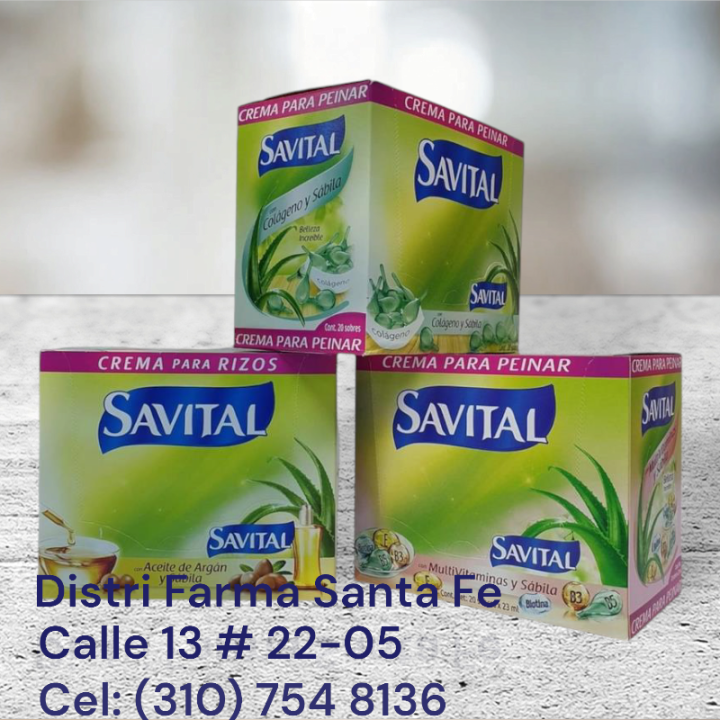 SAVITAL CAJA X 20 SOBS (SHAMPO,CREMA, ACON) (IVA)