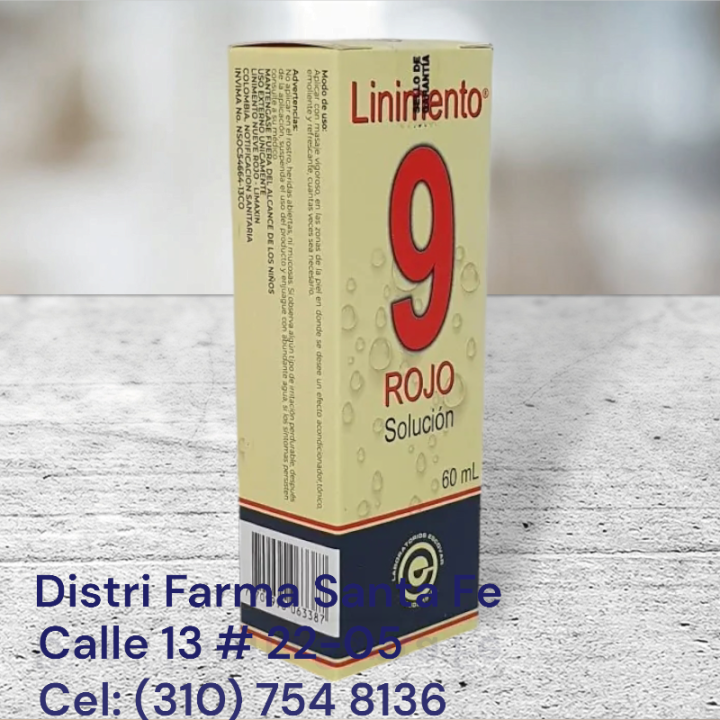 LINIMENTO VENECIANO No 9 SOLUCION X 60ML (ROJO)